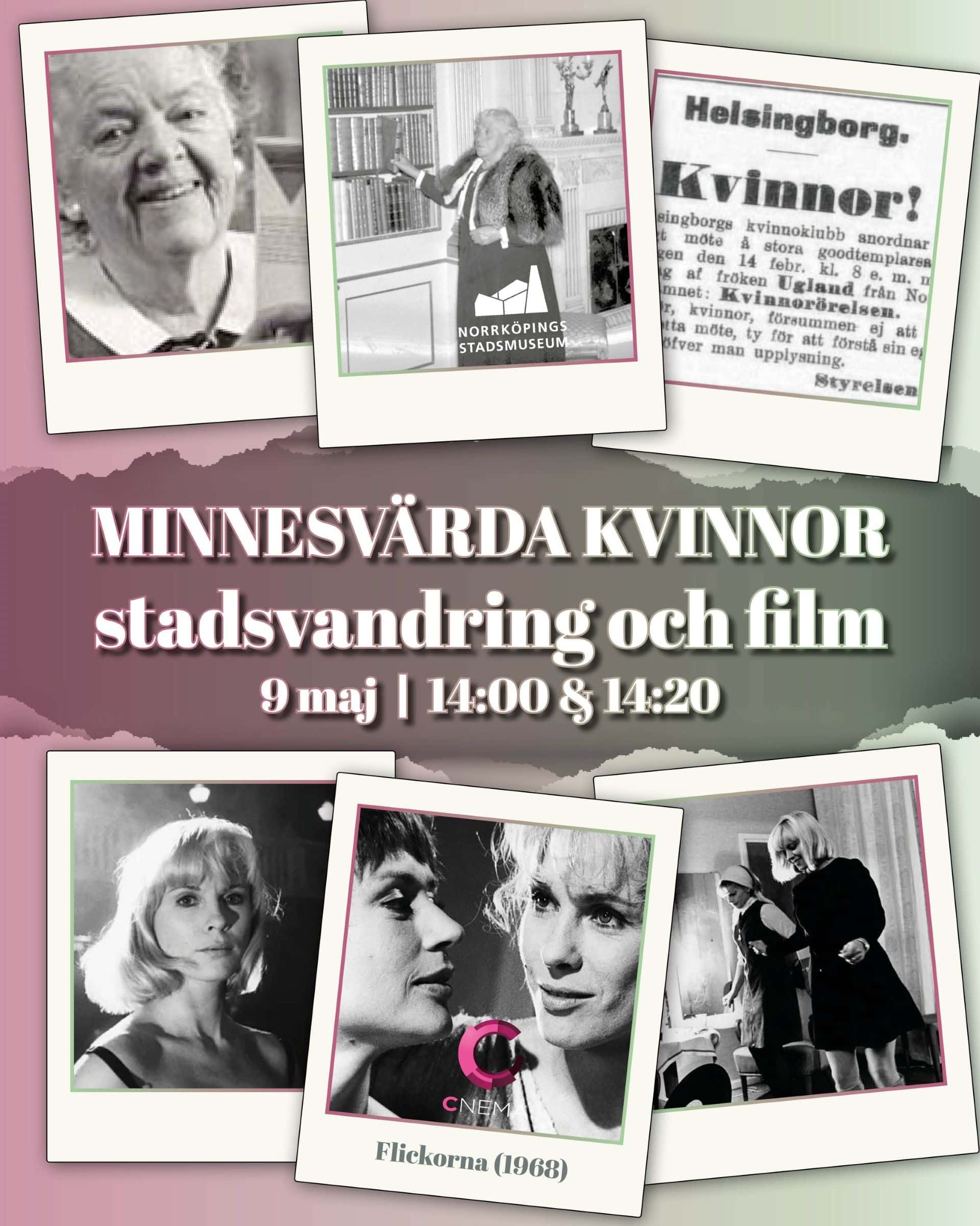 Minnesvärda kvinnor – Stadsvandring & biofilm