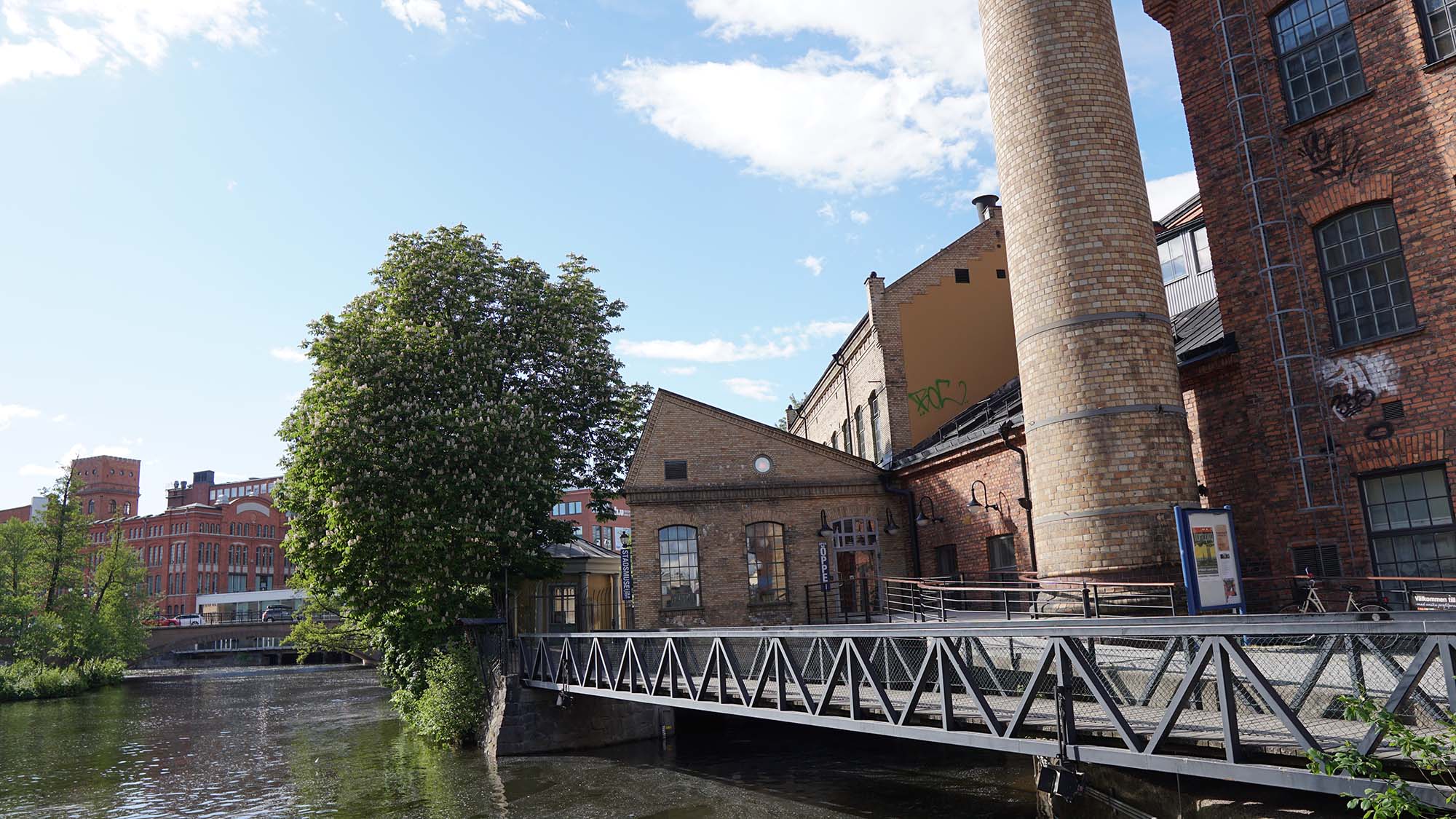 Stadsmuseets entré på sommaren